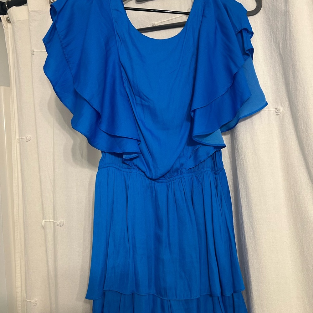 Blue Ruffle Romper